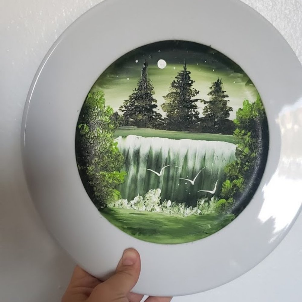 Hand painted decorative plate